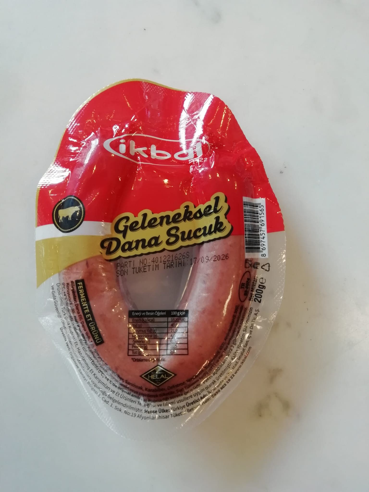 GELENEKSEL DANA KANGAL SUCUK